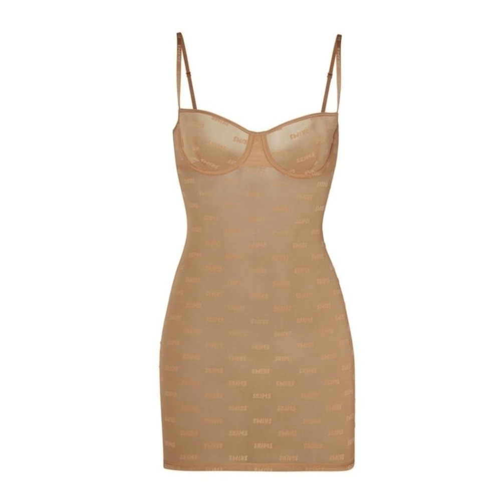 SKIMS After Hours Slip Dress Ochre Womens 3X NWT